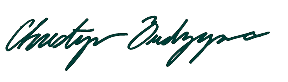 Christyn Budzyna signature